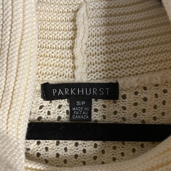 Parkhurst Women's Beige 100% Cotton Pattern Knitted Cowl Neck Sweater - Picture 5 of 8